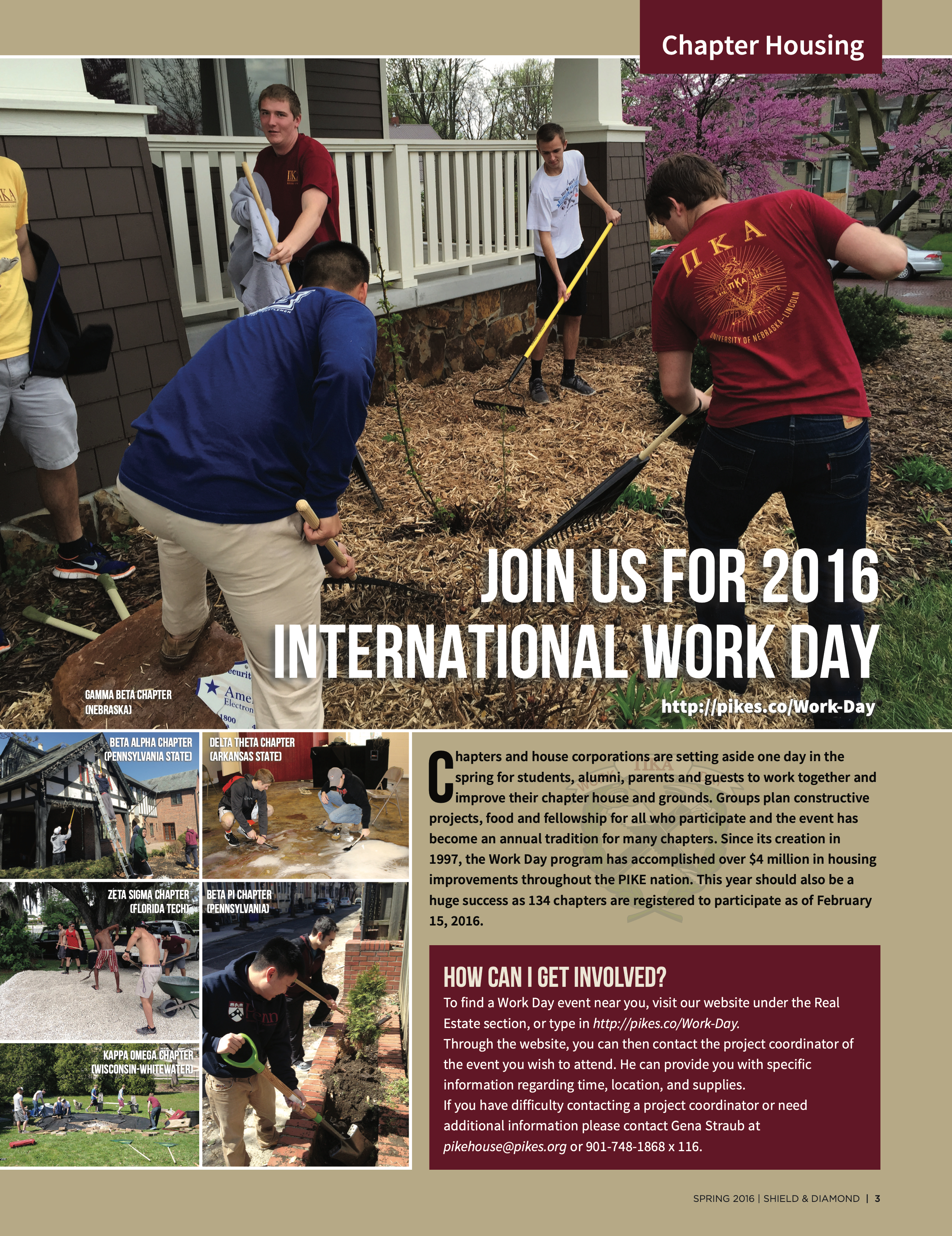 Chapter Housing, Spring 2016